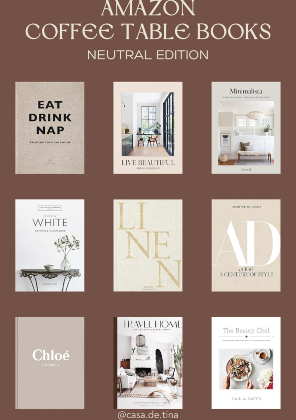 Weekly Roundup: Neutral Amazon Coffee Table Books